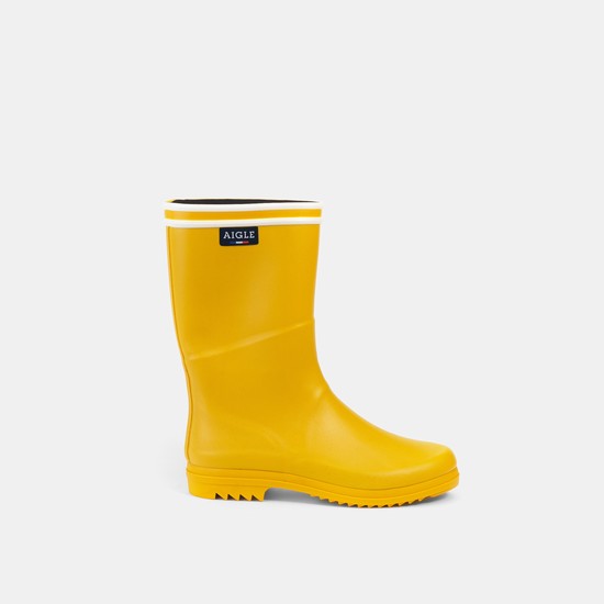 Aigle The Boot With The Double White Stripe Rain Boots Women Yellow ZA-19854